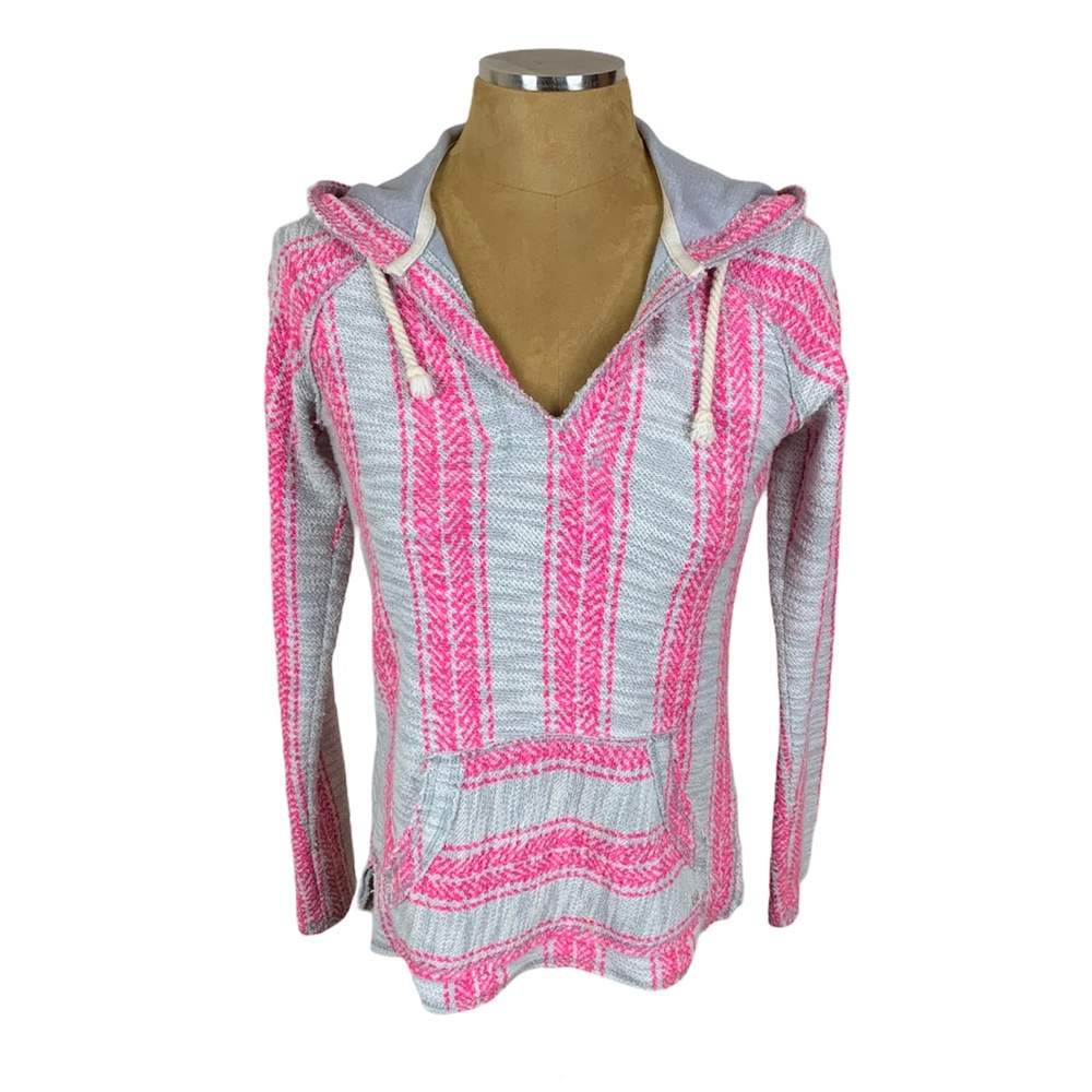 Billabong Striped Textured Knit Baja Beach Hoodie - Picture 2 of 8